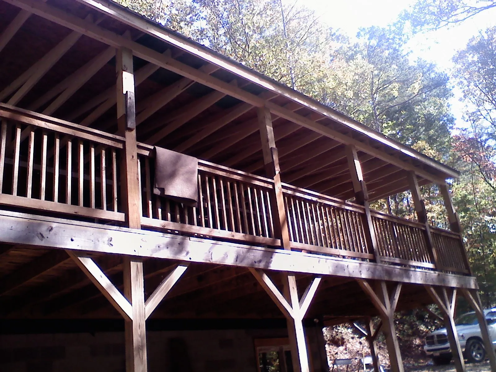 Timber framing under a new elevated porch and deck — Roof Leak Repair in Edmonds by Roofing Brothers